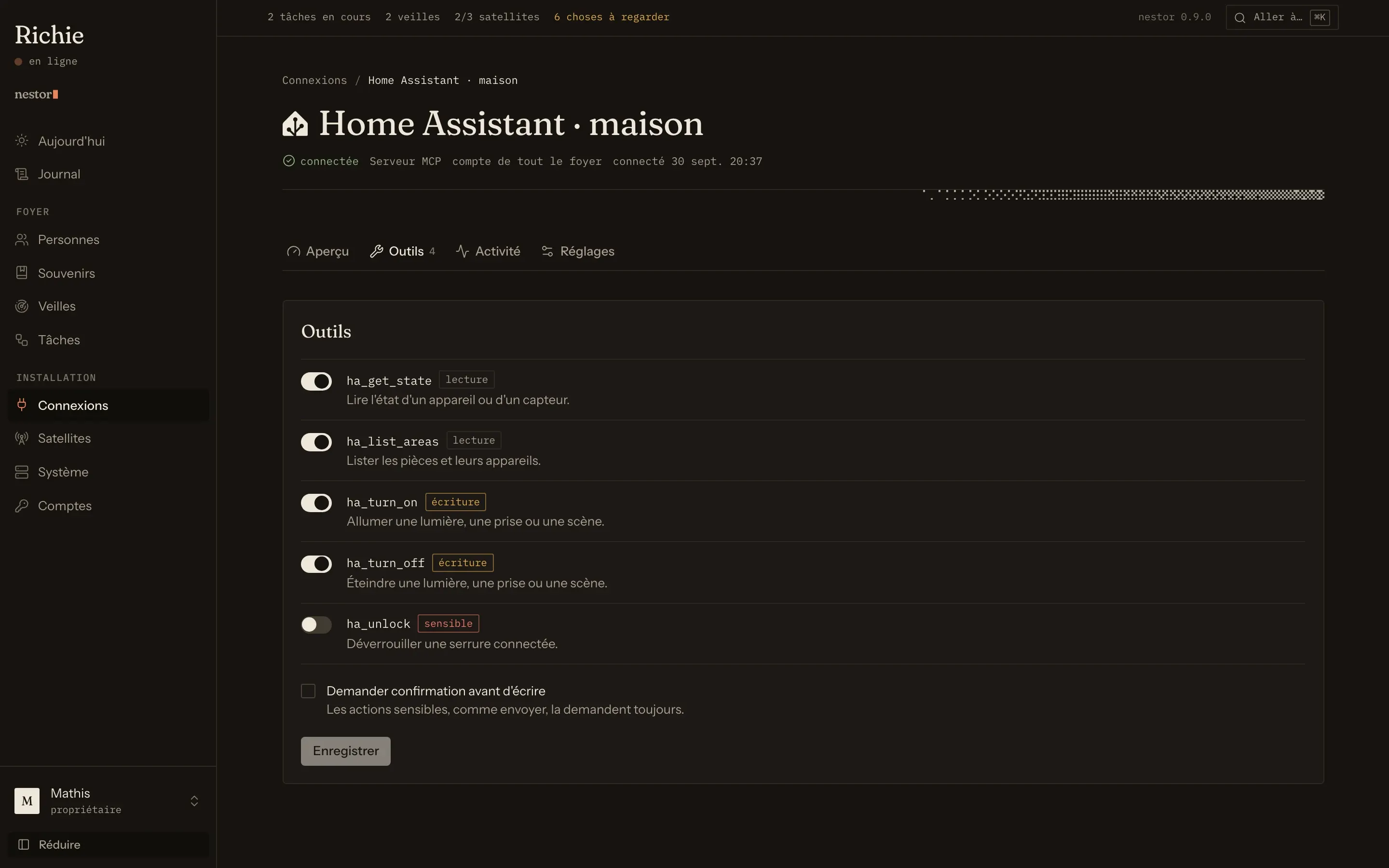 Une connexion dans l’administration, avec ses outils et leurs permissions.