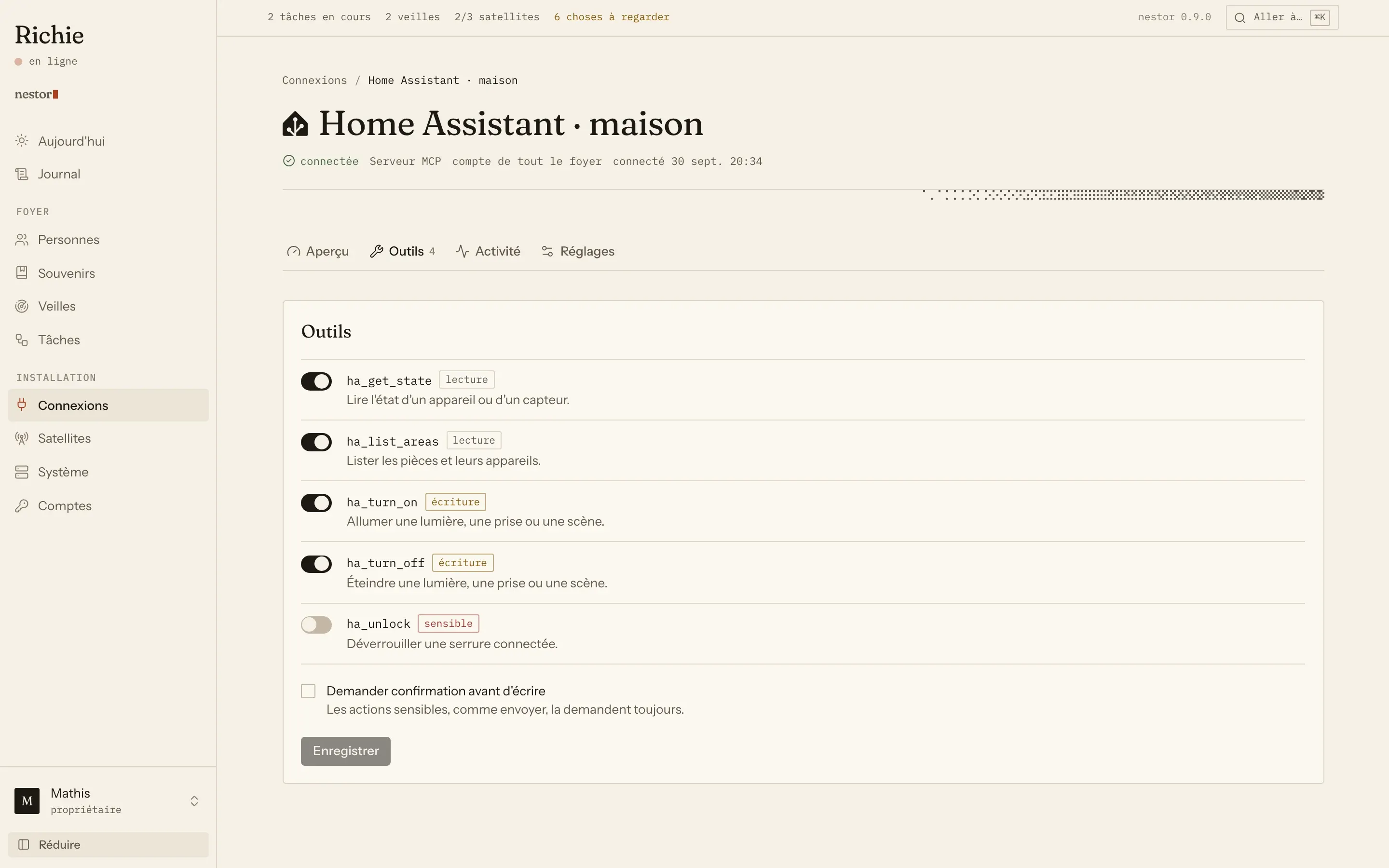 Une connexion dans l’administration, avec ses outils et leurs permissions.